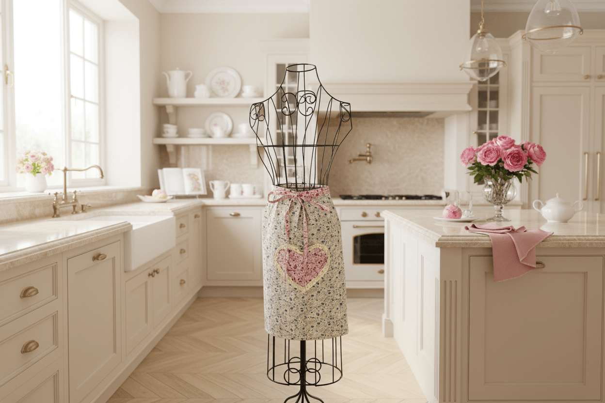 Tablier Cœur Impériale – Design élégant et haut de gamme en cuisine